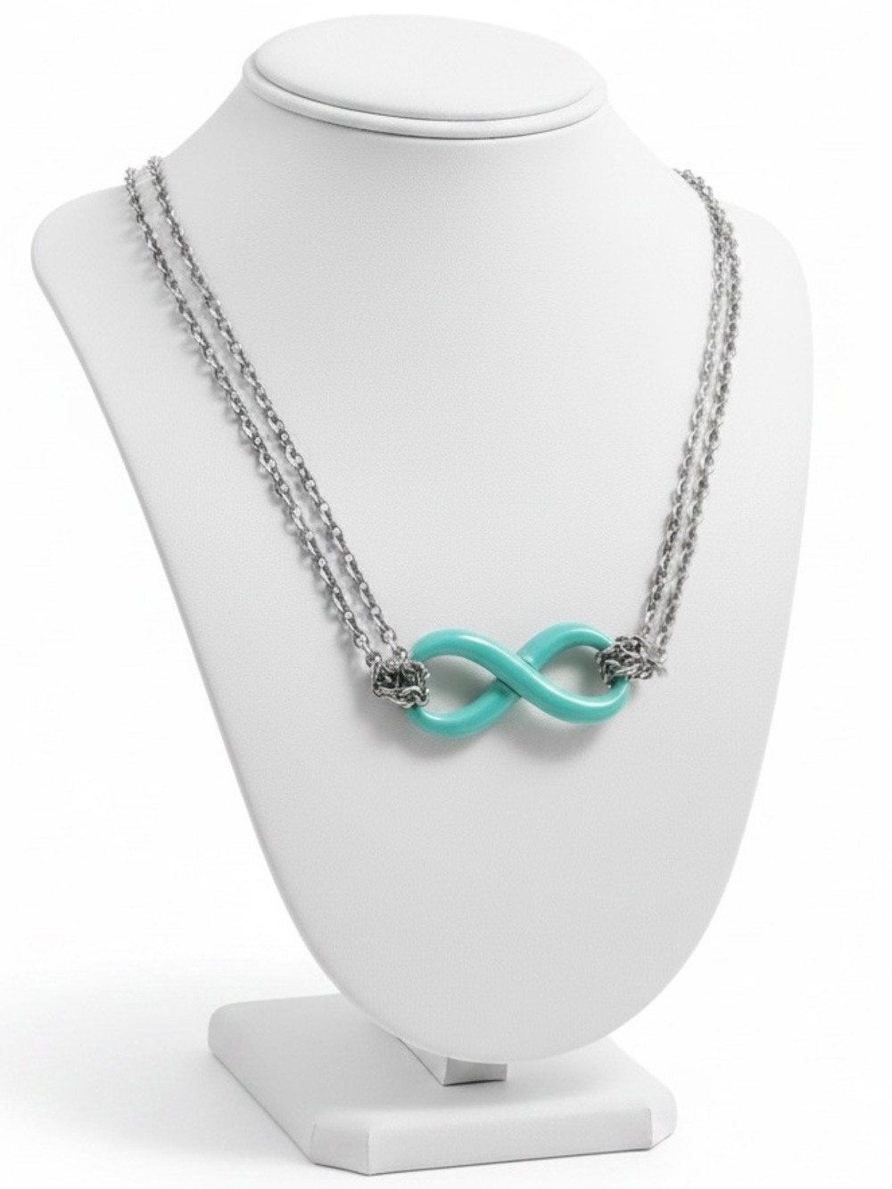 Tiffany & Co. infinity enamel double strand necklace